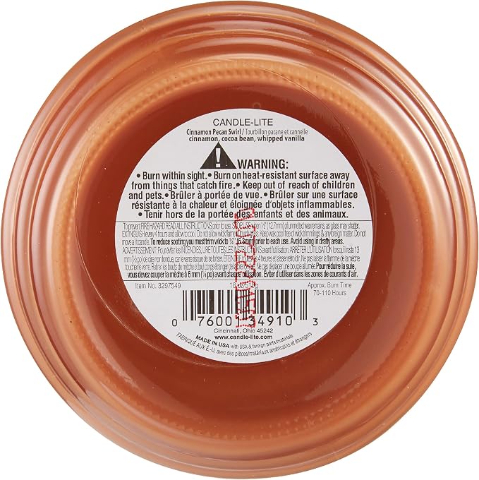 Candle-lite Scented Candles, Cinnamon Rolls Fragrance, One 18 oz. Single-Wick - Image 9
