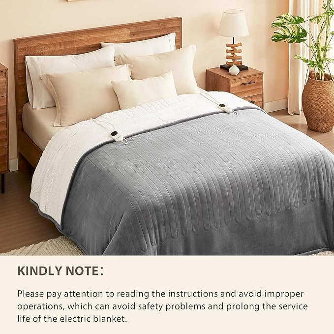 Homemate Electric Heated Blanket Full Size - Image 8