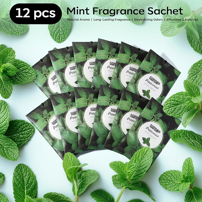 MYARO 12 Pack Peppermint Scented Sachets - Image 5