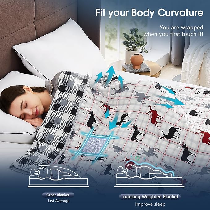 CuteKing Weighted Blanket for Adults Heavy Blanket for 140-150lbs, Weighted - Image 5