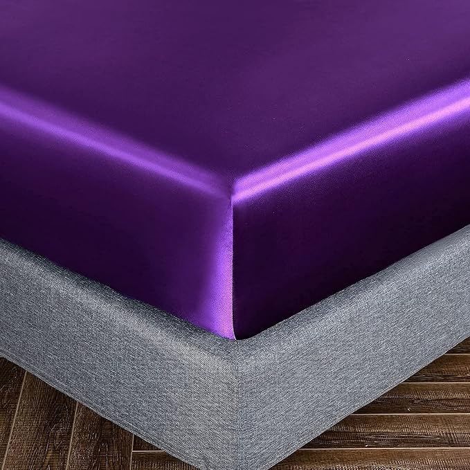 Homiest Purple Satin Fitted Sheet - Image 3