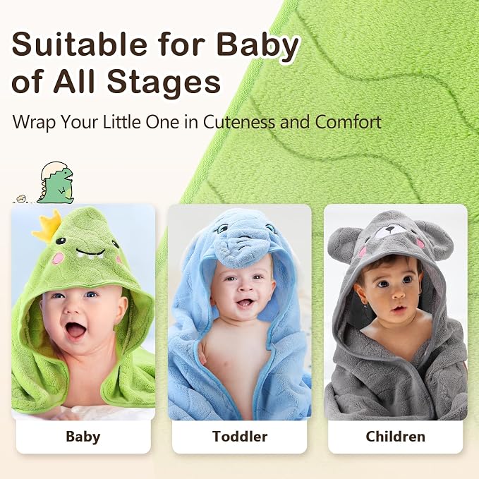 OFUSUY 6 PCS Baby Bath Towels, Baby Bath Towels - Image 3