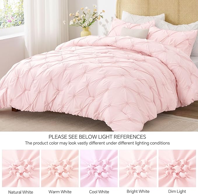 BEDELITE Baby Pink Twin Comforter Set - Image 7