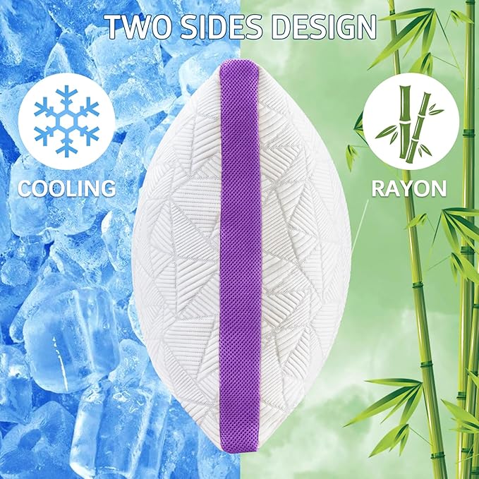 BETU Cooling Pillow Queen Size, Shredded Memory Foam Cool Pillow - Image 2