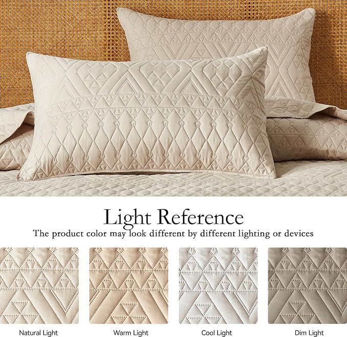 akkialla Full/Queen Size Quilt Bedding Set, Modern Style Geoetric Pattern - Image 4