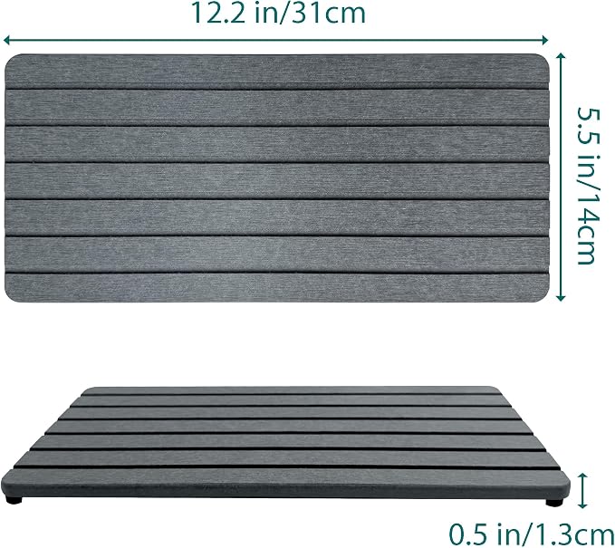 NiuYichee 2 PCS Water Absorbent diatomite Coasters, Stone Drying mat - Image 3