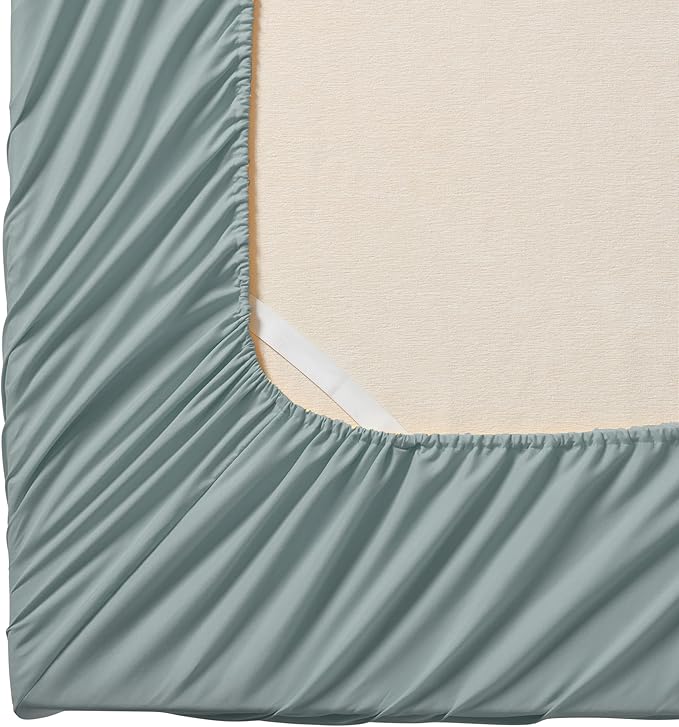 Twin Fitted Sheet Only with Full Elastic & Built in Corner Sheet Straps to - Image 2
