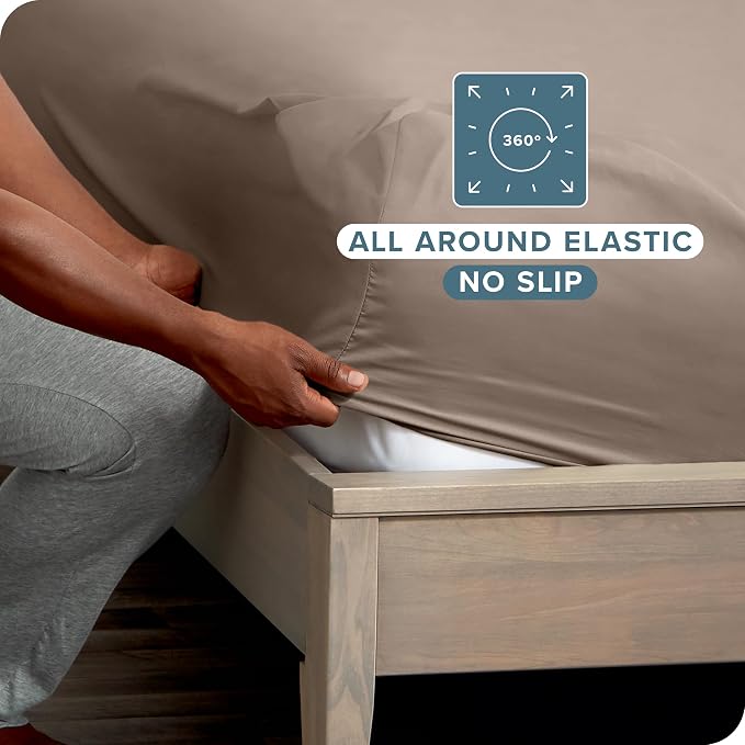 Bare Home 2-Pack Fitted Bottom Sheets King - Image 3