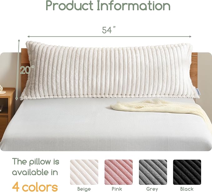 HIGOGOGO Memory Foam Body Pillow, Thickened Large Long Bed Pillow - Image 2
