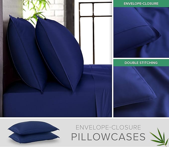 King Pillowcases by Pure Bamboo, Genuine 100% Organic Viscose Derived from - Image 2