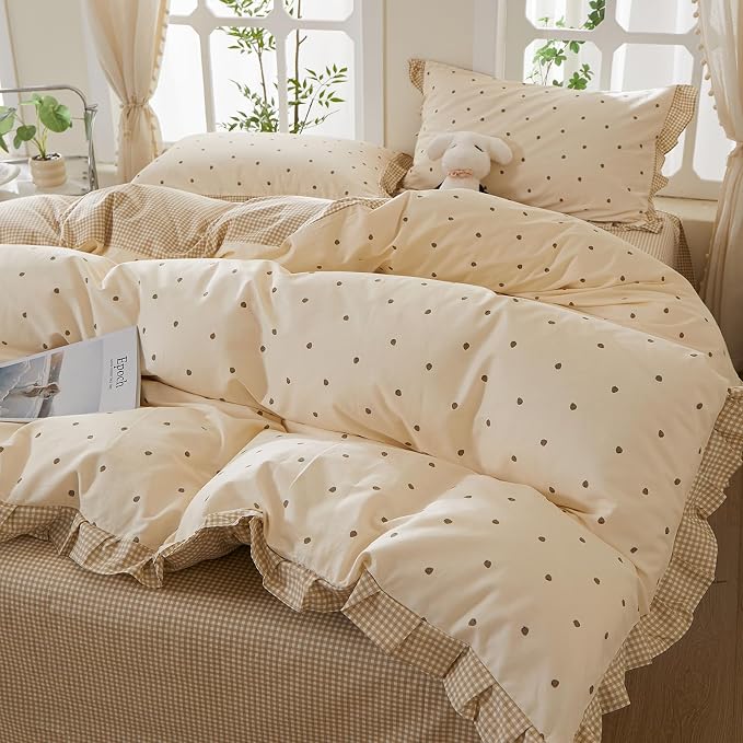 mixinni Floral Duvet Cover Set Twin XL Size – 100% Cotton 3-Piece Bedding Set - Image 7
