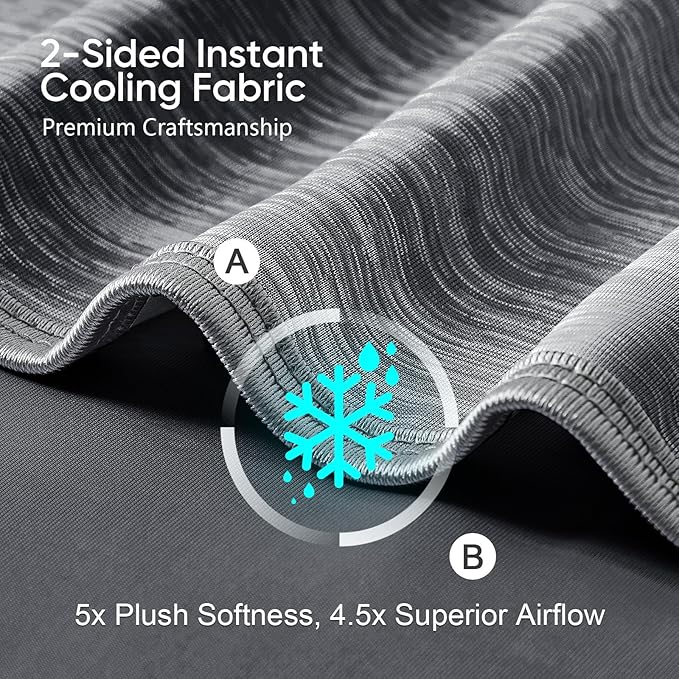KMUSET Cooling Blanket Twin, Double Sided Summer Cooling Blankets - Image 3