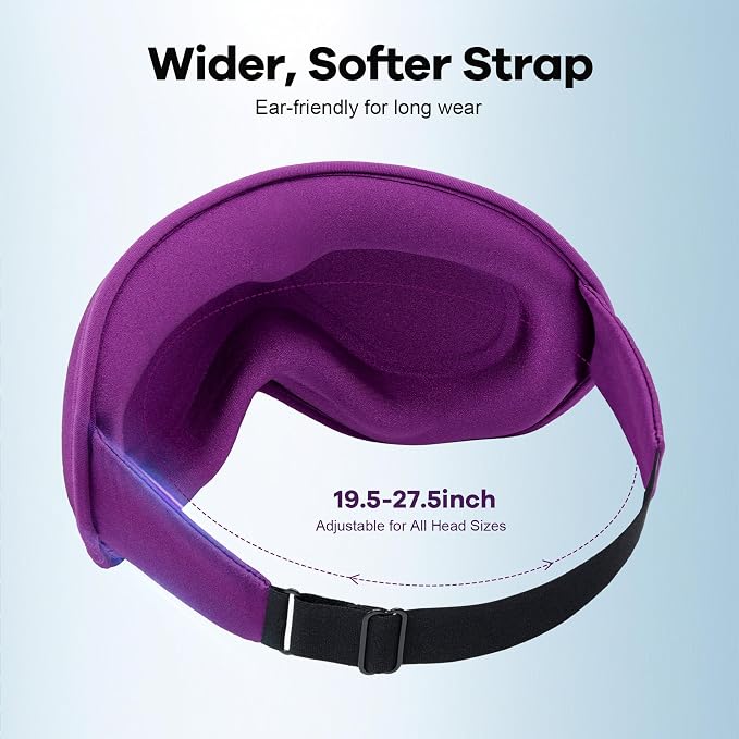 Blackout Eye Mask for Deep Sleep, 3D Weighted Sleep Mask for Women, Zero - Image 5