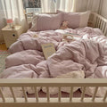 mixinni Purple White Gingham Duvet Cover Twin Size by mixinni