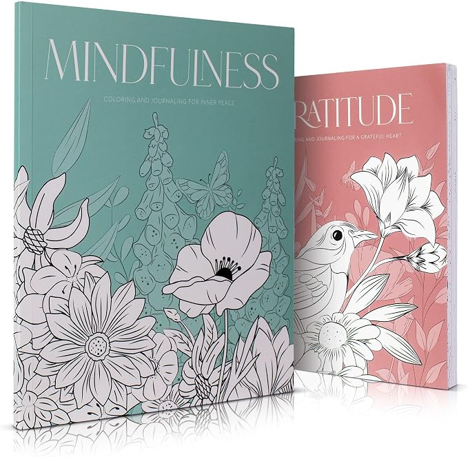 Beautiful Adult Coloring Book Set of 2 by ZICOTO