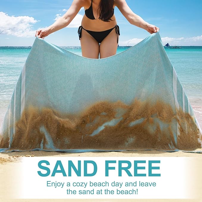 Genovega 6 Packs Oversized Turkish Beach Towels Set Bulk 74"x38" Extra Large - Image 6