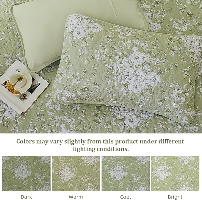 WONGS BEDDING Quilt Queen Size, Botanical Quilt - Image 6