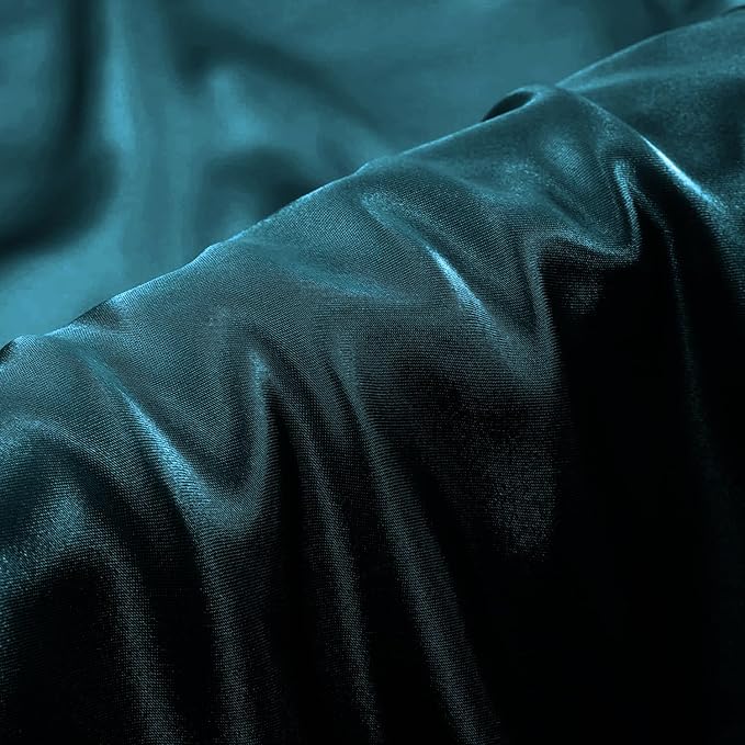 Aormenzy Satin Pillow Cases for Women King Size Set of 2, Dark Teal Satin - Image 2