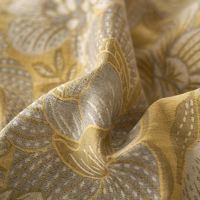mixinni Duvet Cover King, Premium Cotton Double-Layer Yarn Golden Floral - Image 6