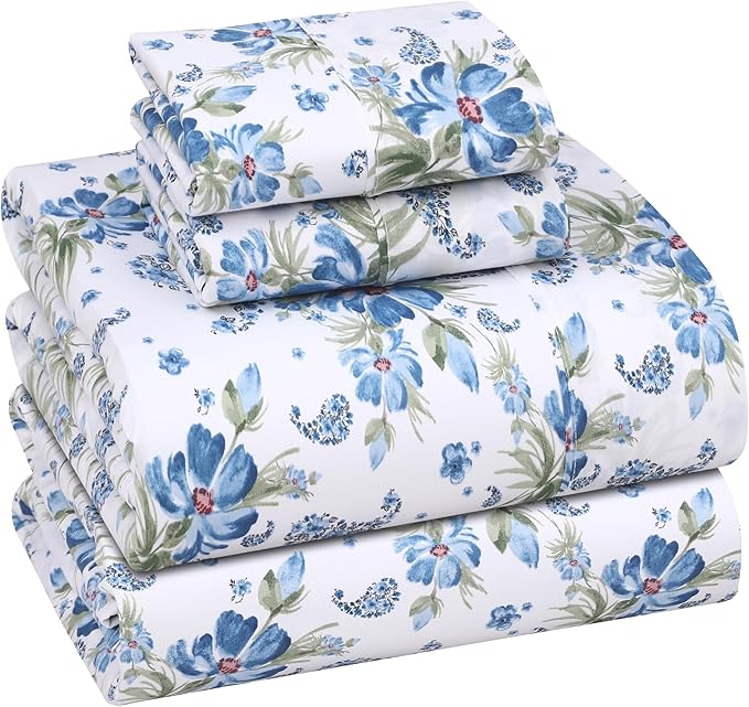 RUVANTI 100% Cotton Sheets – Full Size Percale Bedding, Cooling & Breathable by Ruvanti