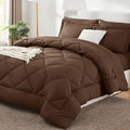 CozyLux King Size Comforter Set Brown by CozyLux