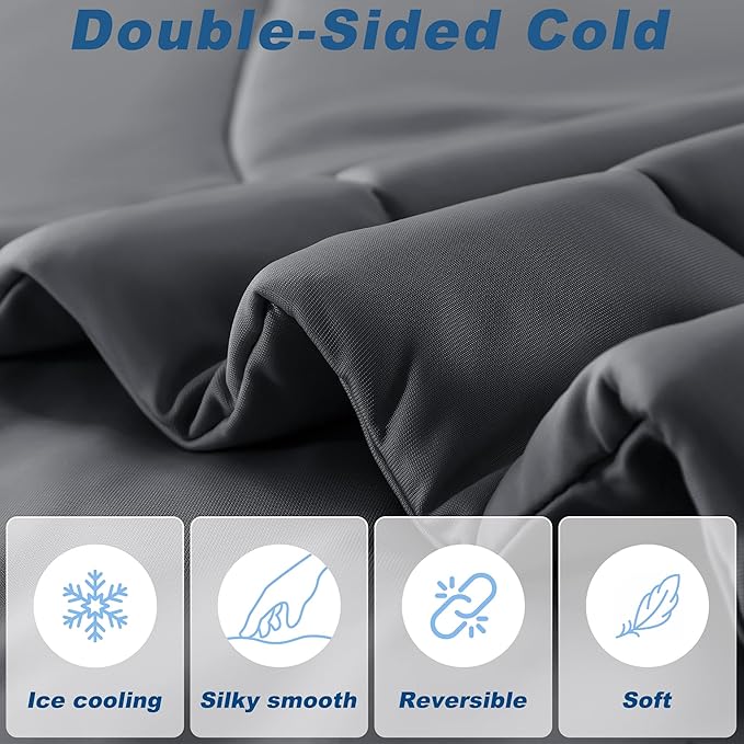 Cooling Comforter King Size, Double-Sided Cold Tech Fabric Quilted Bed - Image 3