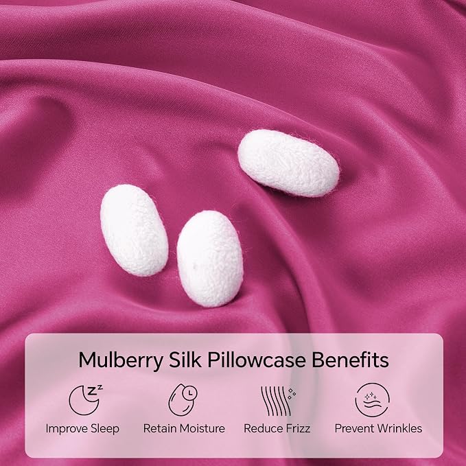 INFIIXSO Silk Pillow Cases 2 Pack Standard Size, Ultra Smooth & Soft Mulberry - Image 2