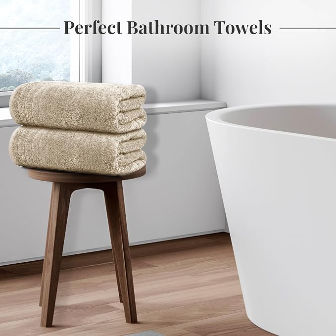Tens Towels Pack of 4 Extra Large Bath Towels 30 x 60 Inches, 100% Cotton - Image 4