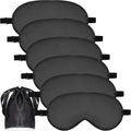 6 Pieces Natural Silk Sleep Mask Soft Eye Mask Adjustable Strap Blindfold by Geyoga