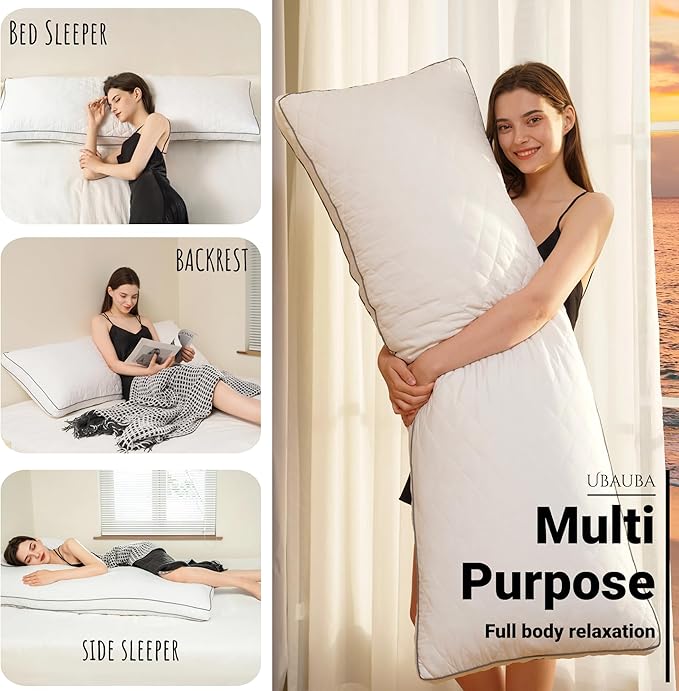 Ubauba Memory Foam Body Pillow, Full Large Body Pillows - Image 4