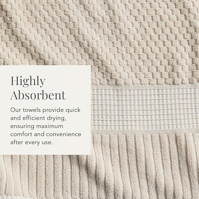 NY Loft 100% Cotton Hand Towel 6 Pack Hand Towel Set | Super Soft & Absorbent - Image 7