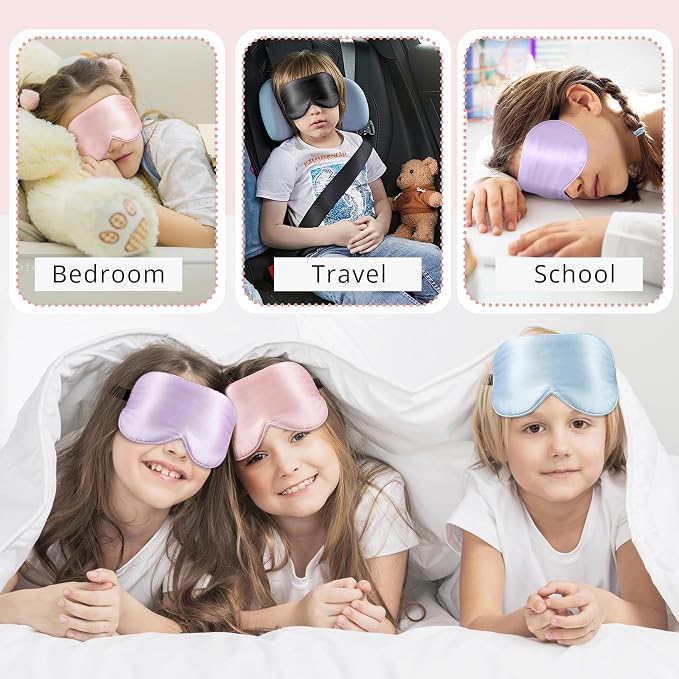 Kids Sleep Mask Eye Cover, 100% Real Natural Pure Silk Eye Mask - Image 7