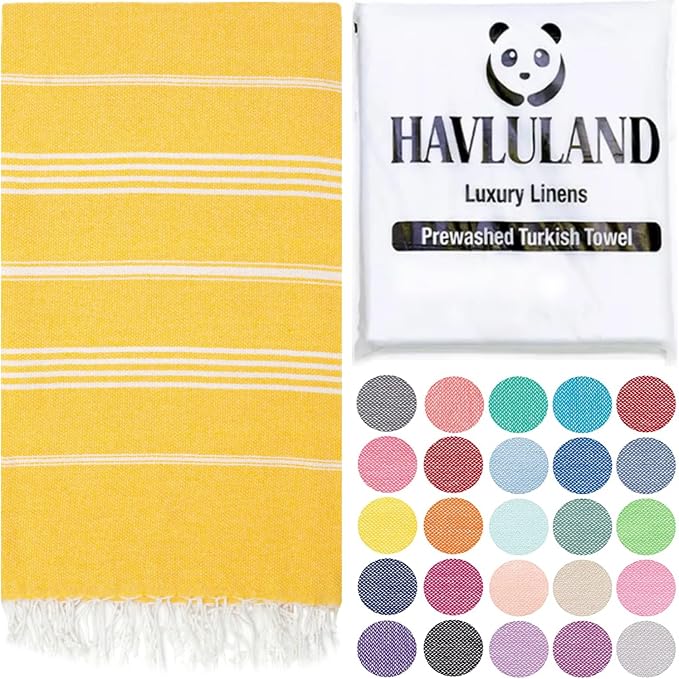 HAVLULAND Turkish Beach Towels, Oversized 40"x72" Turkish Bath Towel, Highly by Havluland
