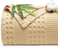 PHF Cooling Waffle Blanket Twin Size, Lightweight 60% Rayon from Bamboo & 40% by PHF