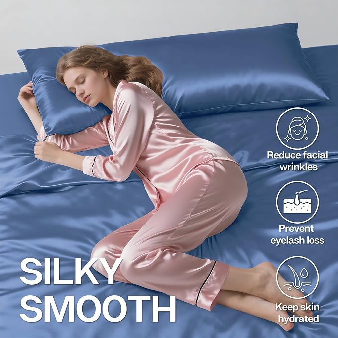 MR&HM Satin Body Pillow Cover, Soft and Breathable Body Pillow Case - Image 4