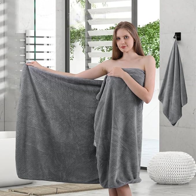 Ycosy 8-Piece Bath Towels Set, 2 Oversized Bath Sheet, 2 Hand Towels and 4 - Image 6