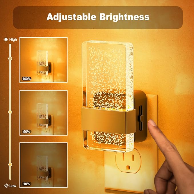 JandCase Night Lights Plug into Wall, Dusk to Dawn Sensor, 2000K Amber Warm - Image 2
