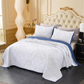 ROOMLIFE Quilt Set Full Size 3D Floral Campanula Embroidery Pattern 3-Piece by ROOMLIFE