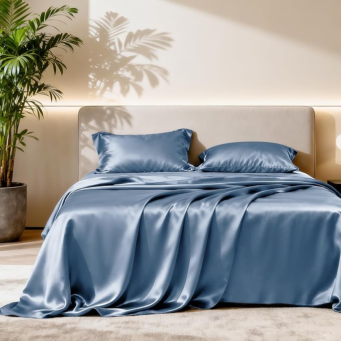 Love's cabin Satin Queen Sheets Set by Lovescabin