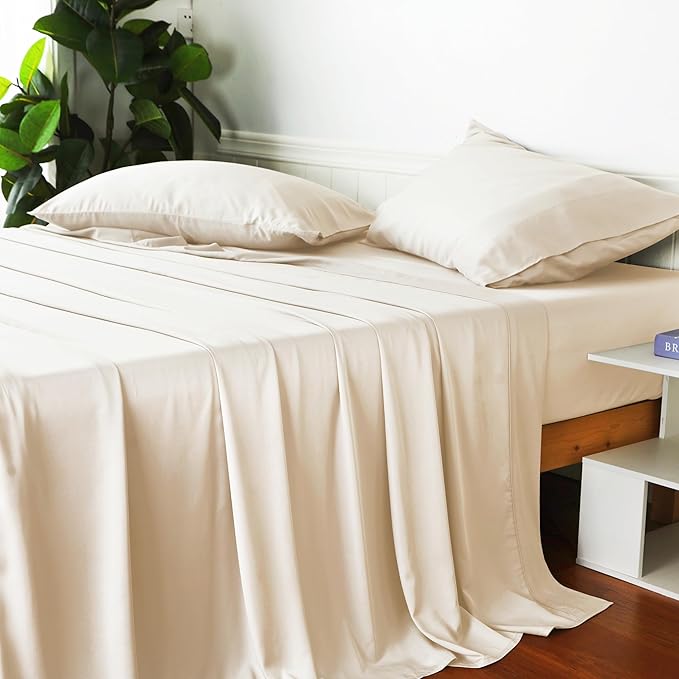 Bamboo Viscose Flat Sheets Only, 400 Thread Count Sateen Weave Full Size Flat - Image 7