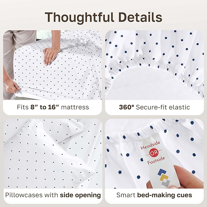 California Design Den Soft 100% Cotton King Sheet Set, 400 TC Good Housekeeping - Image 5