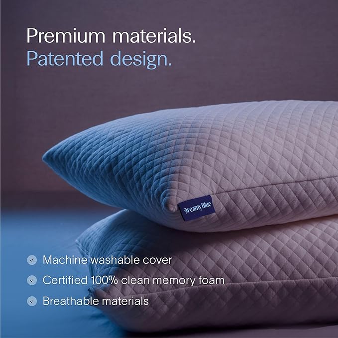 DreamyBlue Signature Pillow w/Adjustable Loft • Shredded Memory Foam Fill • - Image 5