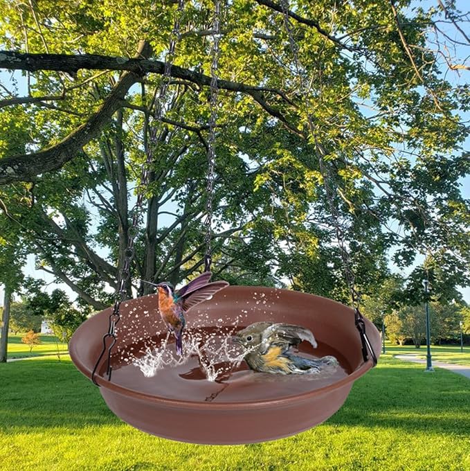 VUWEZ Hanging Bird Bath, Hanging Bird Water Feeder - Image 6