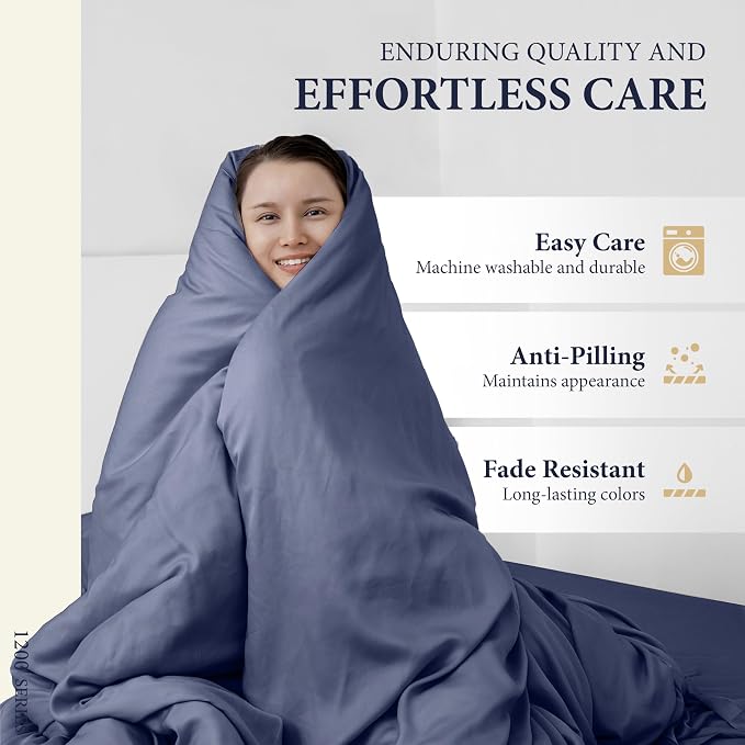 100% Egyptian Cotton Pillow Cases King Size Set of 2 - Image 6