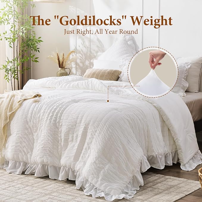 JOLLYVOGUE King Size Comforter Set, Lightweight & Fluffy Bedding Sets King - Image 3