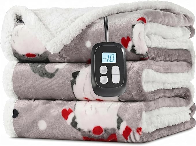 LaffyLo Electric Heated Blanket Full Size 72 x 84, Fast Heating Blanket by LAFFYLO