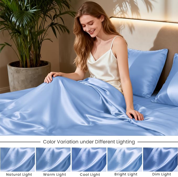 Love's cabin Full Size Satin Sheet Sets - Image 7