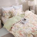 LONAVA King Floral 3 Pcs Duvet Cover Set, Breathable Soft Microfiber Glass by LONAVA