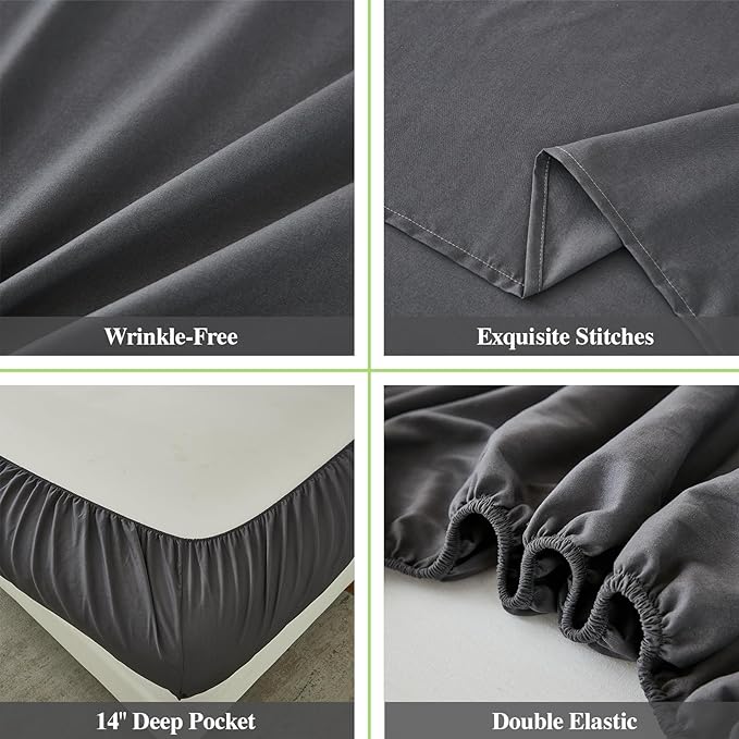 ILAVANDE King Size Sheets Set 6 Piece, Hotel Luxury Super Soft 1800 Series - Image 5