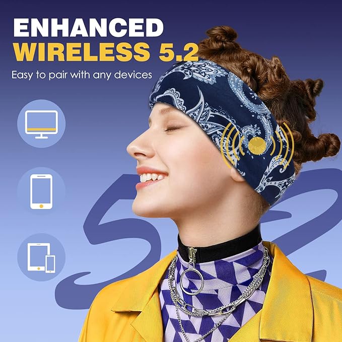 LC-dolida Sleep Headphones Bluetooth Headband Sleeping Wireless Headband - Image 3
